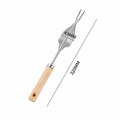 Metal root-pulling tool with the dimensions specified.