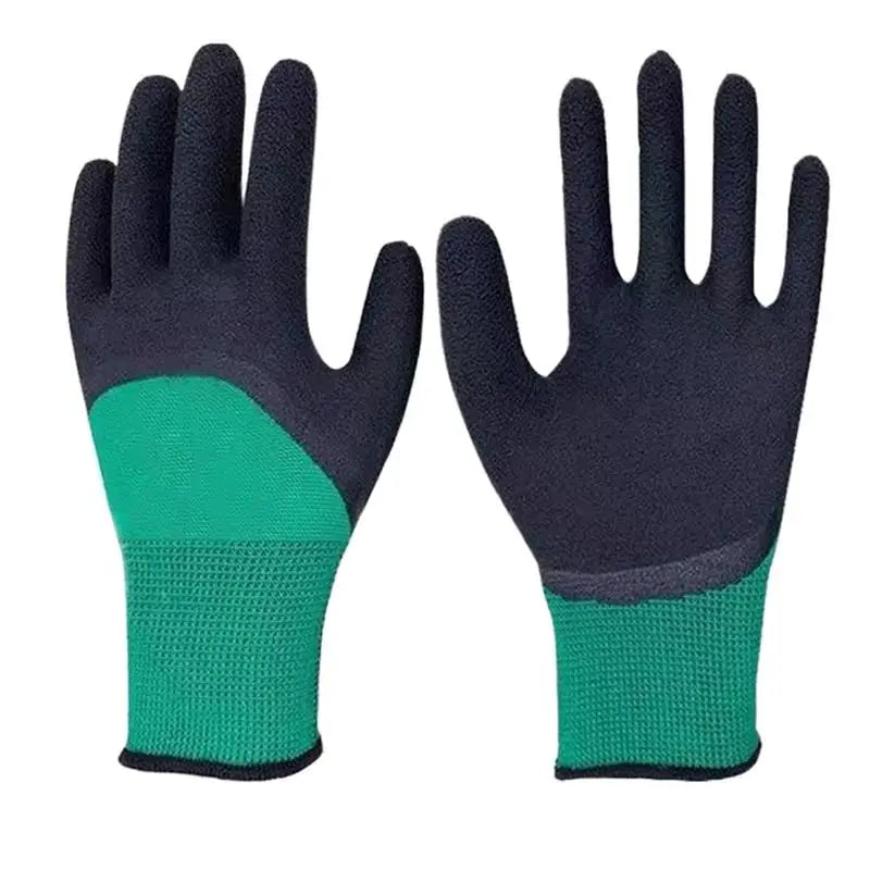 Pair of Waterproof Gardening Gloves made with Latex, Protective Non-Slip Horticultural Gloves and Gear for Vegetable and Flower Plants, Gardening Glove TitanTide
