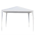 White hexagonal gazebo on a white background