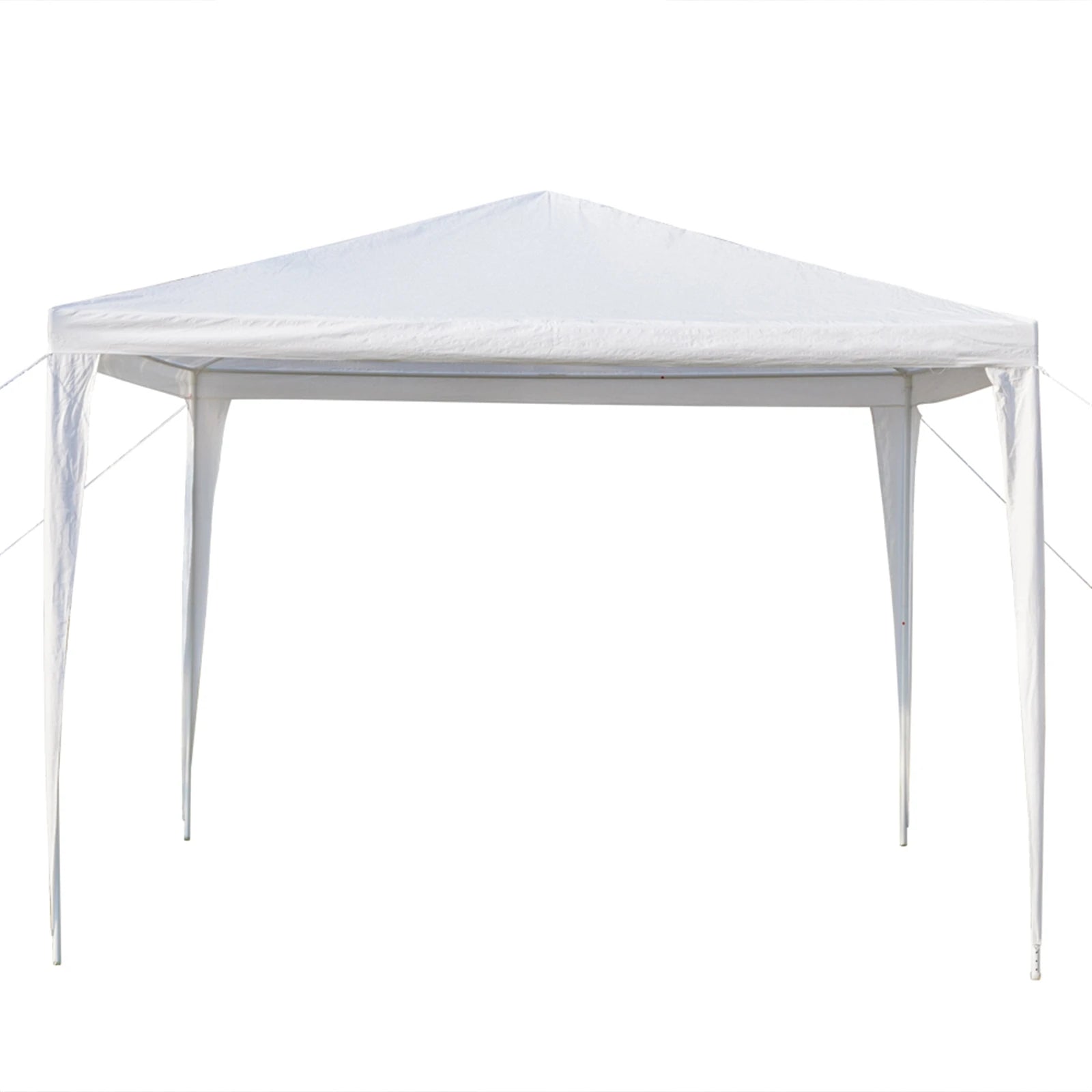 White hexagonal gazebo on a white background