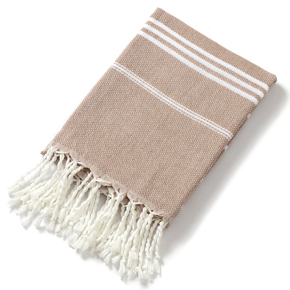 90*180CM Turkish Beach Towel Sauna Spa Gym Sports Fitness Fringed Bath Towel Kitchen Outdoor Soft Absorbent Quick Drying Towels TitanTide