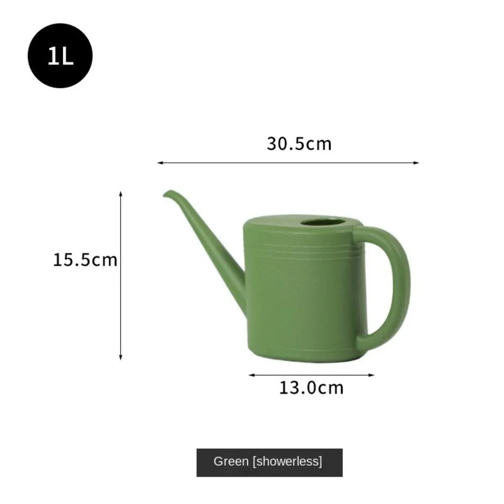 Green watering can with dimensions on a white background  - TitanTide